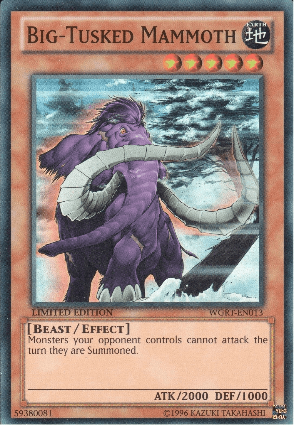 Big-Tusked Mammoth [WGRT-EN013] Super Rare - Josh's Cards