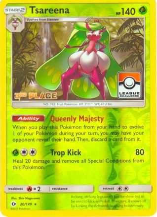 Tsareena (League Challenge) [3rd Place] 020/149 - League & Championship Cards Reverse Holofoil