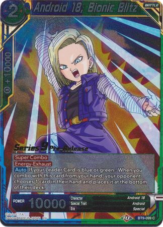 Android 18, Bionic Blitz (BT9-099) [Universal Onslaught Prerelease Promos] Parallel Foil