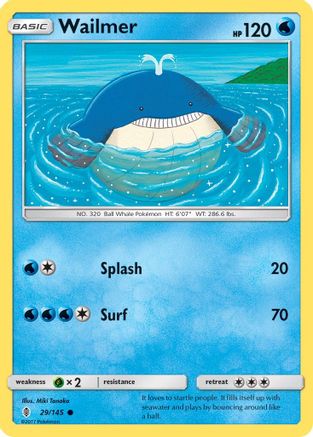 Wailmer 029/145 - SM  Guardians Rising Reverse Holofoil