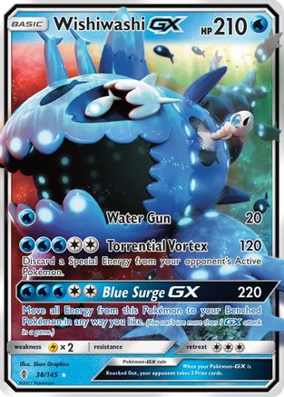 Wishiwashi-GX [38] (Guardians Rising) Holofoil