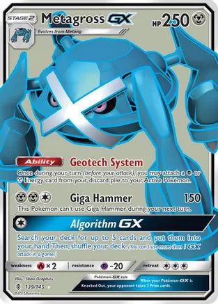 Pokemon: Metagross GX Guardians Rising 139/145 - Near Mint