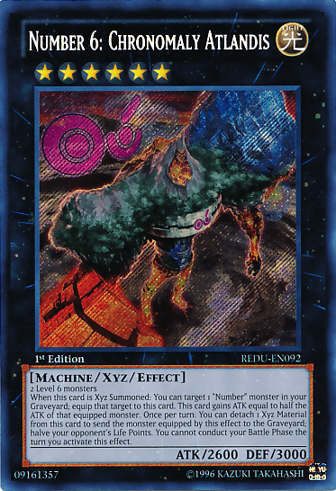 Number 6: Chronomaly Atlandis [REDU-EN092] Secret Rare - Josh's Cards
