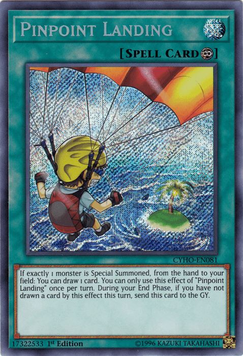 Pinpoint Landing [CYHO-EN081] Secret Rare - Josh's Cards