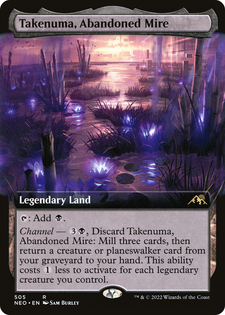 Takenuma, Abandoned Mire (NEO-505) - Kamigawa: Neon Dynasty: (Extended Art)