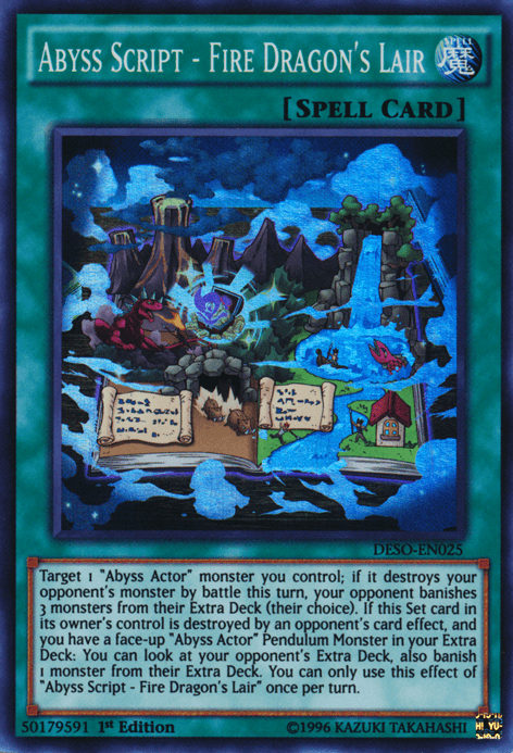 Abyss Script - Fire Dragon's Lair [DESO-EN025] Super Rare - Josh's Cards