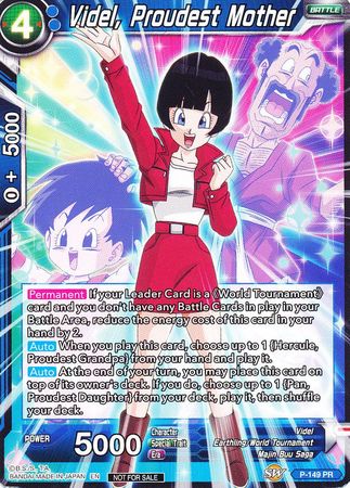 Videl, Proudest Mother (Power Booster: World Martial Arts Tournament) (P-149) [Promotion Cards] Parallel Foil