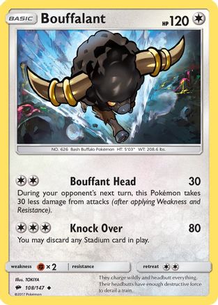Bouffalant 108/147 - SM  Burning Shadows