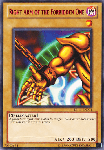 Right Arm of the Forbidden One (Red) [DL11-EN004] Rare - Josh's Cards