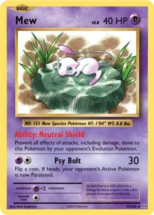 Mew (XY Evolutions) 053/108 - Deck Exclusives