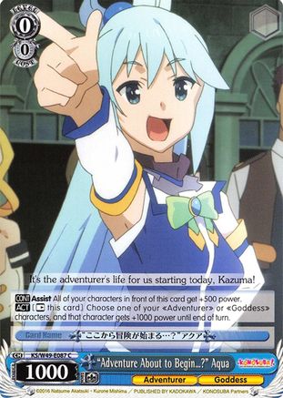 "Adventures About to Begin...?" Aqua (KS/W49-E087 C) - KonoSuba