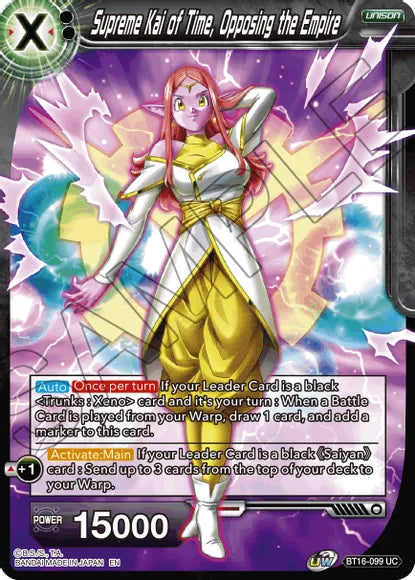 Supreme Kai of Time, Opposing the Empire (BT16-099) [Realm of the Gods] Parallel Foil