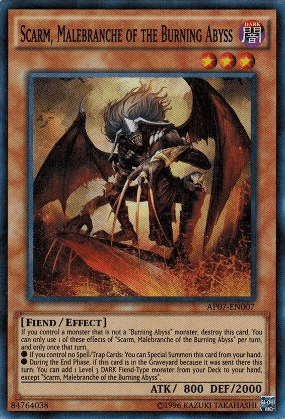 Scarm, Malebranche of the Burning Abyss [AP07-EN007] Super Rare - Josh's Cards