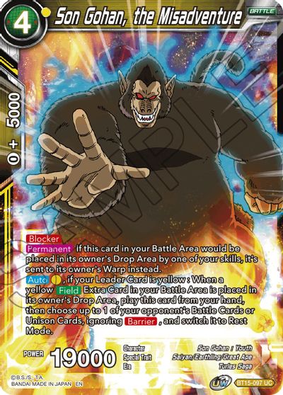 Son Gohan, the Misadventure (BT15-097) [Saiyan Showdown] Parallel Foil