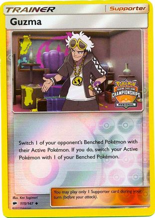 Guzma (Regional Championships) 115/147 - League & Championship Cards Reverse Holofoil