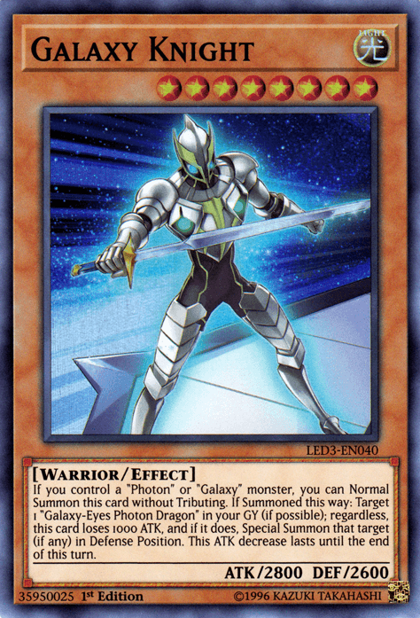 Galaxy Knight [LED3-EN040] Super Rare - Josh's Cards