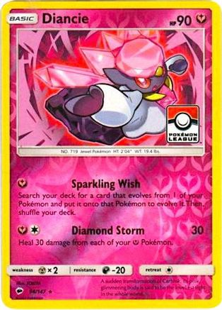 Diancie (Pokemon League) 094/147 - League & Championship Cards Reverse Holofoil