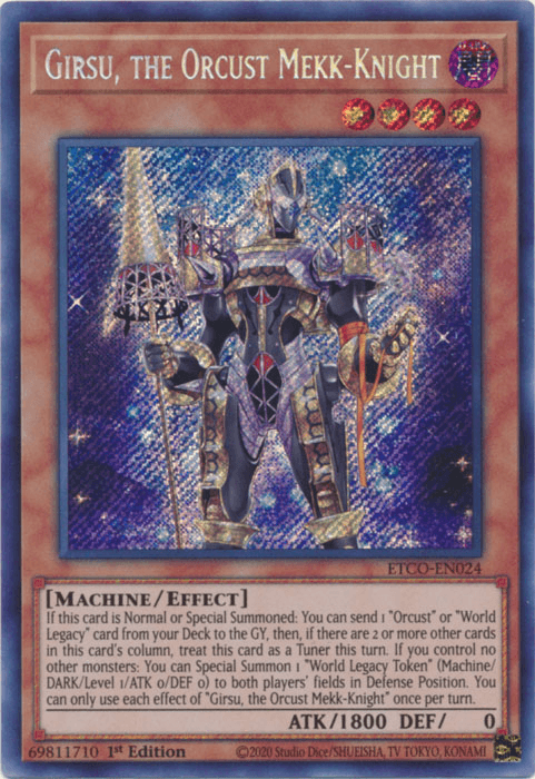 Girsu, the Orcust Mekk-Knight [ETCO-EN024] Secret Rare - Josh's Cards