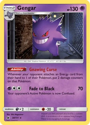 Pokemon: Gengar Crimson Invasion 38/111 - Near Mint