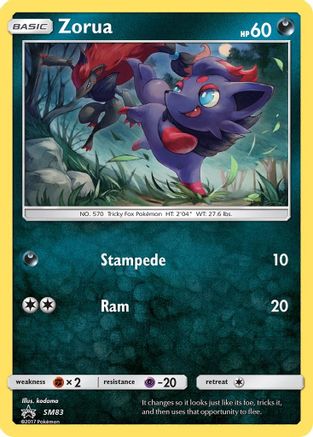 Zorua [SM83] (SM Black Star Promos) Holofoil