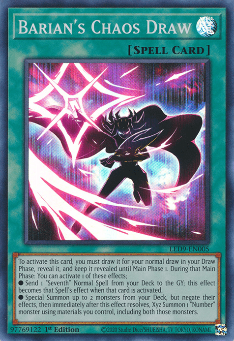 Barian's Chaos Draw [LED9-EN005] Super Rare - Josh's Cards