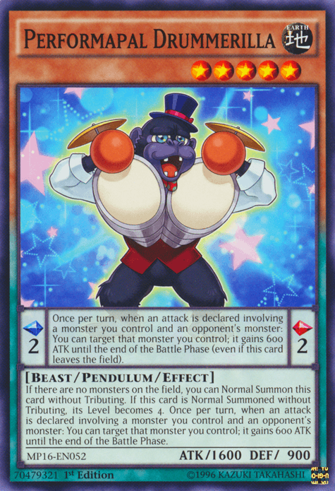 Performapal Drummerilla [MP16-EN052] Common - Josh's Cards