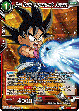 Son Goku, Adventure's Advent (BT17-008) [Ultimate Squad] Parallel Foil