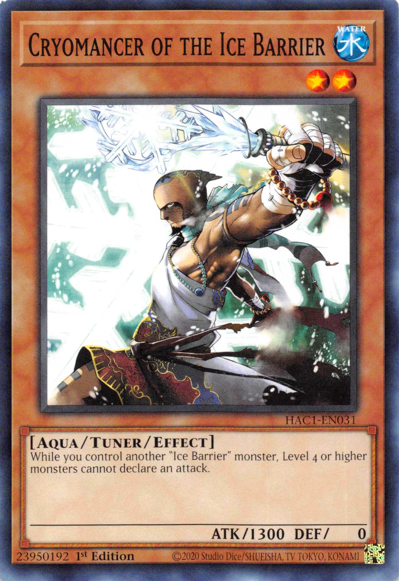 Cryomancer of the Ice Barrier [HAC1-EN031] Common - Josh's Cards