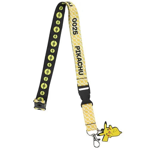 Pokemon Pikachu Yellow Kanto Region First Partner Rubber Charm and Lanyard
