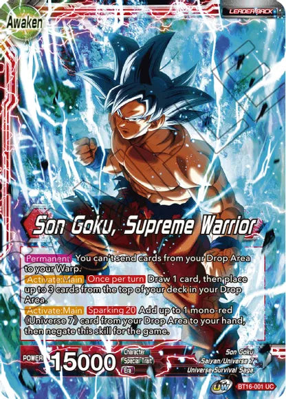 Son Goku // Son Goku, Supreme Warrior (BT16-001) [Realm of the Gods] Parallel Foil