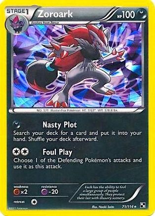 Zoroark - 71/114 (Cracked Ice Holo) [71] (Blister Exclusives) Holofoil