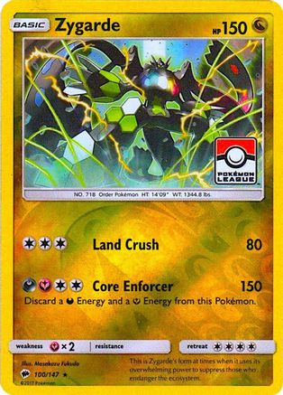 Zygarde - 100/147 (Pokemon League) [100] (League & Championship Cards) Reverse Holofoil