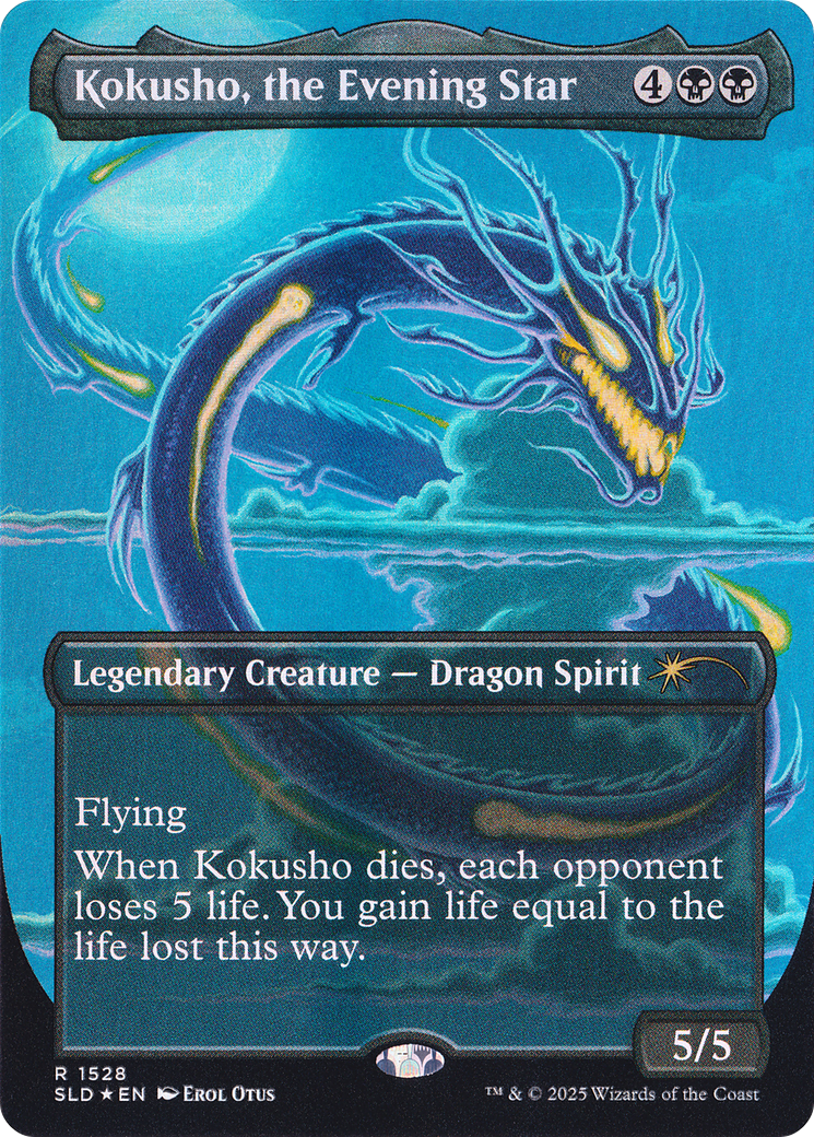 Kokusho, the Evening Star (SLD-1528) - Secret Lair Drop (Borderless) Foil