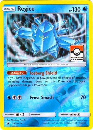 Regice (Pokemon League) 028/111 - League & Championship Cards Reverse Holofoil