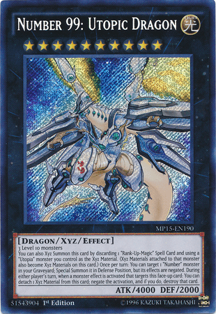 Number 99: Utopic Dragon [MP15-EN190] Secret Rare - Josh's Cards