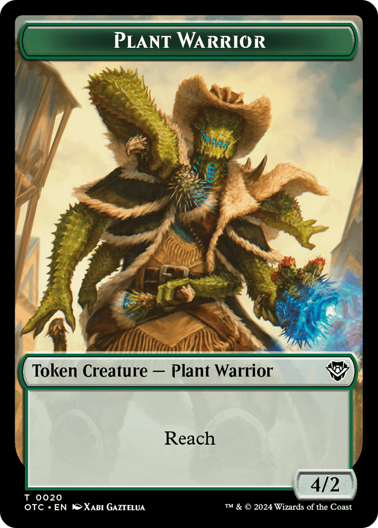 Plant Warrior // Treasure Double-Sided Token [Outlaws of Thunder Junction Commander Tokens] - Josh's Cards