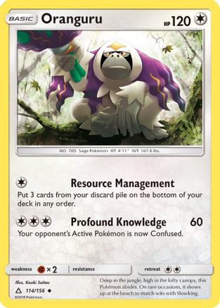Oranguru 114/156 - SM  Ultra Prism Reverse Holofoil