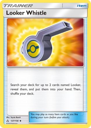 Looker Whistle 127/156 - SM  Ultra Prism Reverse Holofoil