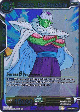 Piccolo, the Resolute (BT6-088_PR) [Destroyer Kings Prerelease Promos] Parallel Foil