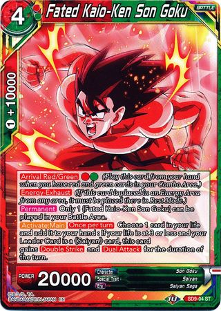Fated Kaio-Ken Son Goku (SD9-04) [Assault of the Saiyans] Parallel Foil