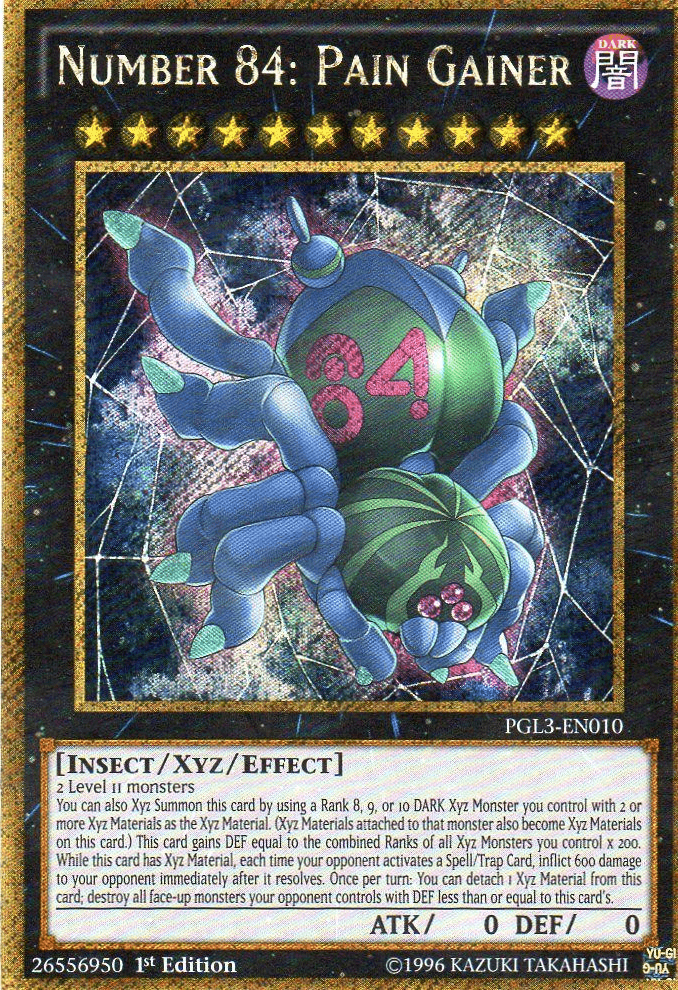 Number 84: Pain Gainer [PGL3-EN010] Gold Secret Rare - Josh's Cards