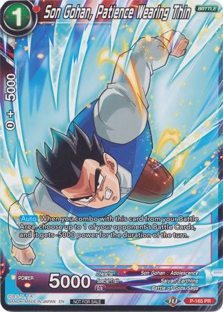 Son Gohan, Patience Wearing Thin (P-165) [Promotion Cards] Parallel Foil