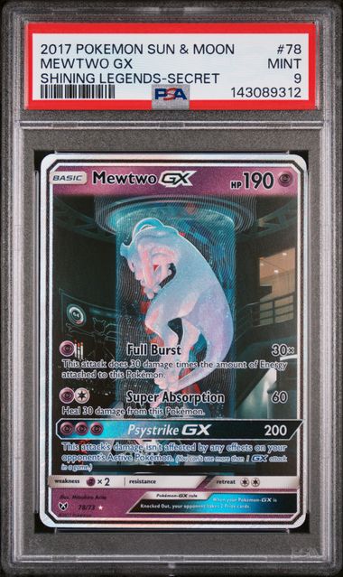 Mewtwo GX Shining Legends 78/73 PSA 9