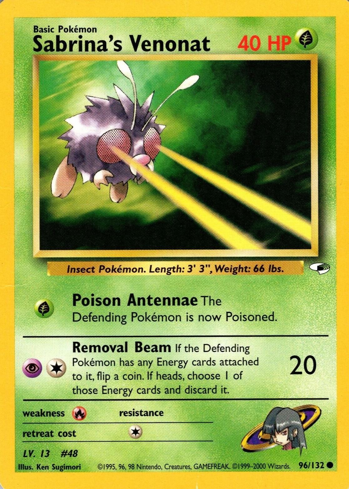Sabrina's Venonat 096/132 - Gym Heroes Unlimited