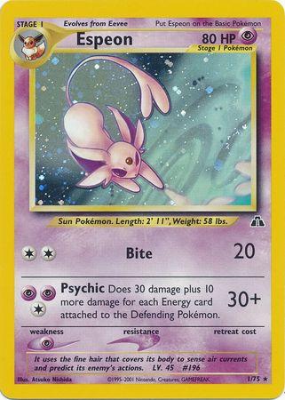 Espeon 001/75 - Neo Discovery Unlimited Holofoil