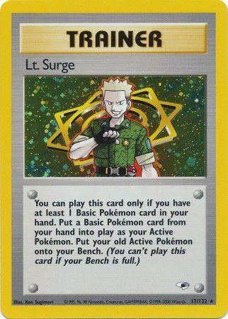 Lt. Surge 017/132 - Gym Heroes Unlimited Holofoil
