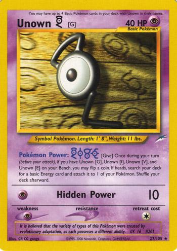 Unown [G] 027/105 - Neo Destiny Unlimited