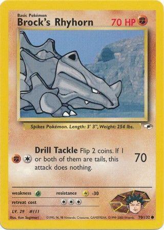 Brock's Rhyhorn 070/132 - Gym Heroes Unlimited