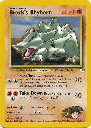 Brock's Rhyhorn 022/132 - Gym Heroes Unlimited