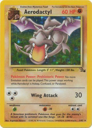 Aerodactyl 001/62 - Fossil Unlimited Holofoil